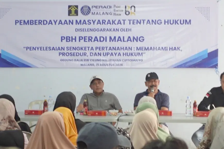 Peradi Malang Buka Akses Edukasi Hukum Gratis untuk Masyarakat Menghadapi Konflik Lahan