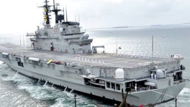 Kapal Induk Bersejarah Italia Tiba di Indonesia, Resmi Menjadi KRI Gajah Mada dalam Penambahan Armada Pertahanan Maritim