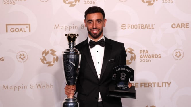 Bruno Fernandes Raih Penghargaan Pemain Terbaik PFA 2026 Usai Musim Spektakuler di Manchester United